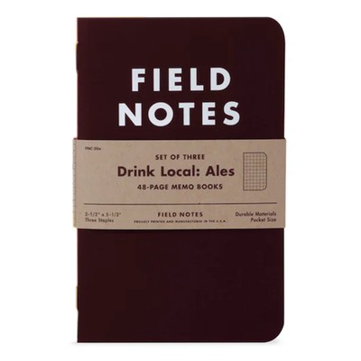 Field Notes Drink Local Ales Fall 2013 Sealed 3 Pack Notebooks & Coaster Rare