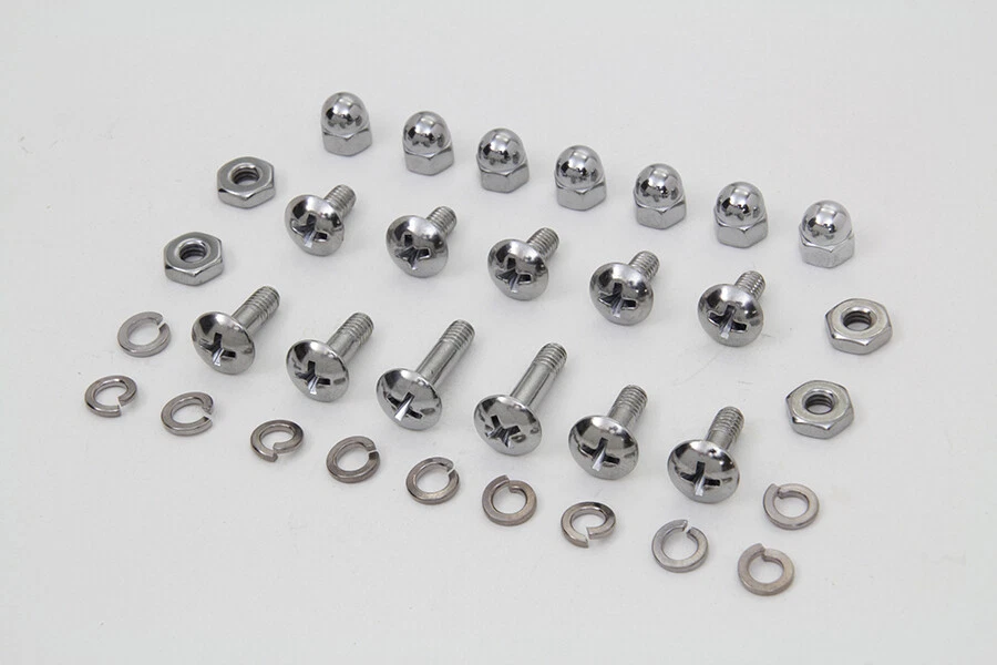 Juego de tornillos de montaje para parabrisas cromados Colony 9200-33 - estilo bellota Foto 3 de 4