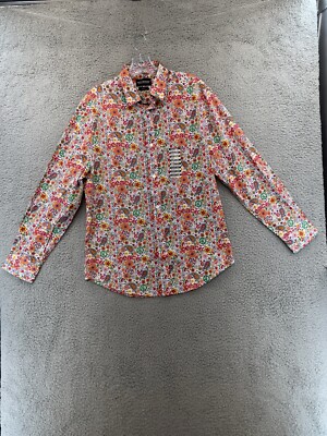 Nick Graham Everywhere Men s  Paisley Peace Slim Fit Shirt  Medium 15.5 32/33