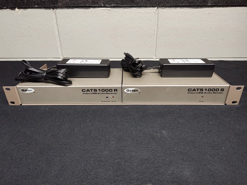 Gefen CAT5100R & CAT5100S Video USB Audio Receiver and Sender w/ Rackmount