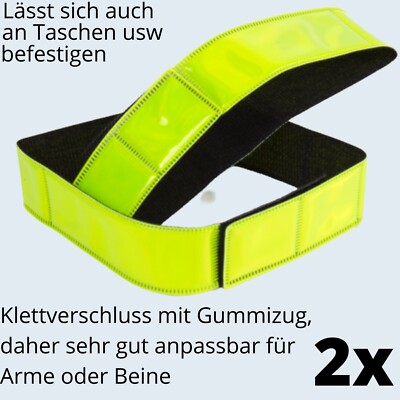 Reflexionsstreifen Reflektorbänder Reflektorstreifen Leuchtarmband 2 Stück 