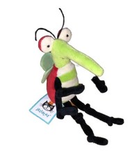 Jellycat “I am Funky Bug” Green/White Striped Red Insect Rare Soft Toy With Tags