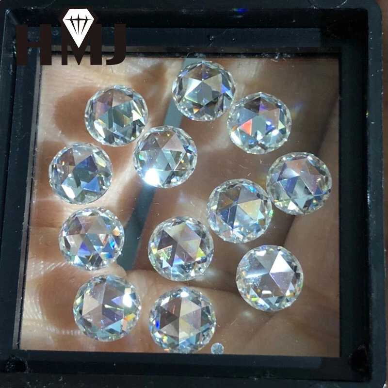 Mixed Color Rose Cut Round Moissanite Loose Stone Gemstone VVS1 GRA Certificate - Image 2 of 4