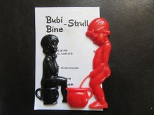 T&uuml;rschild-Kloschild-WC-Toilette-Restaurant-Bubi&Bine Strull-unbenutzt-OVP-orig.