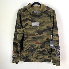 NEW Trademark Brooklyn Cloth Mens Small Green Camo Hoodie Pullover Sweatshirt