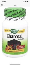Activated Charcoal 100 Caps Nature's Way 560 Mg Free Fast Shipping
