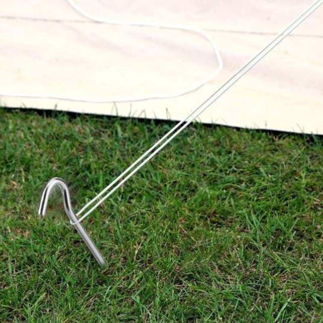10 Pieces Tent Pegs 24x3 Cm Ø 4Mm Tent Nail Ground Spike Steel Galvanized