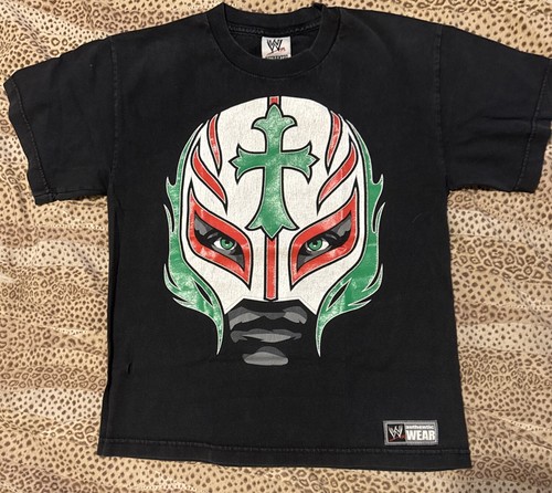 2008 WWE Youth Rey Mysterio Booyaka 619 Wrestling T-Shirt Size Large 0538 - Picture 2 of 11