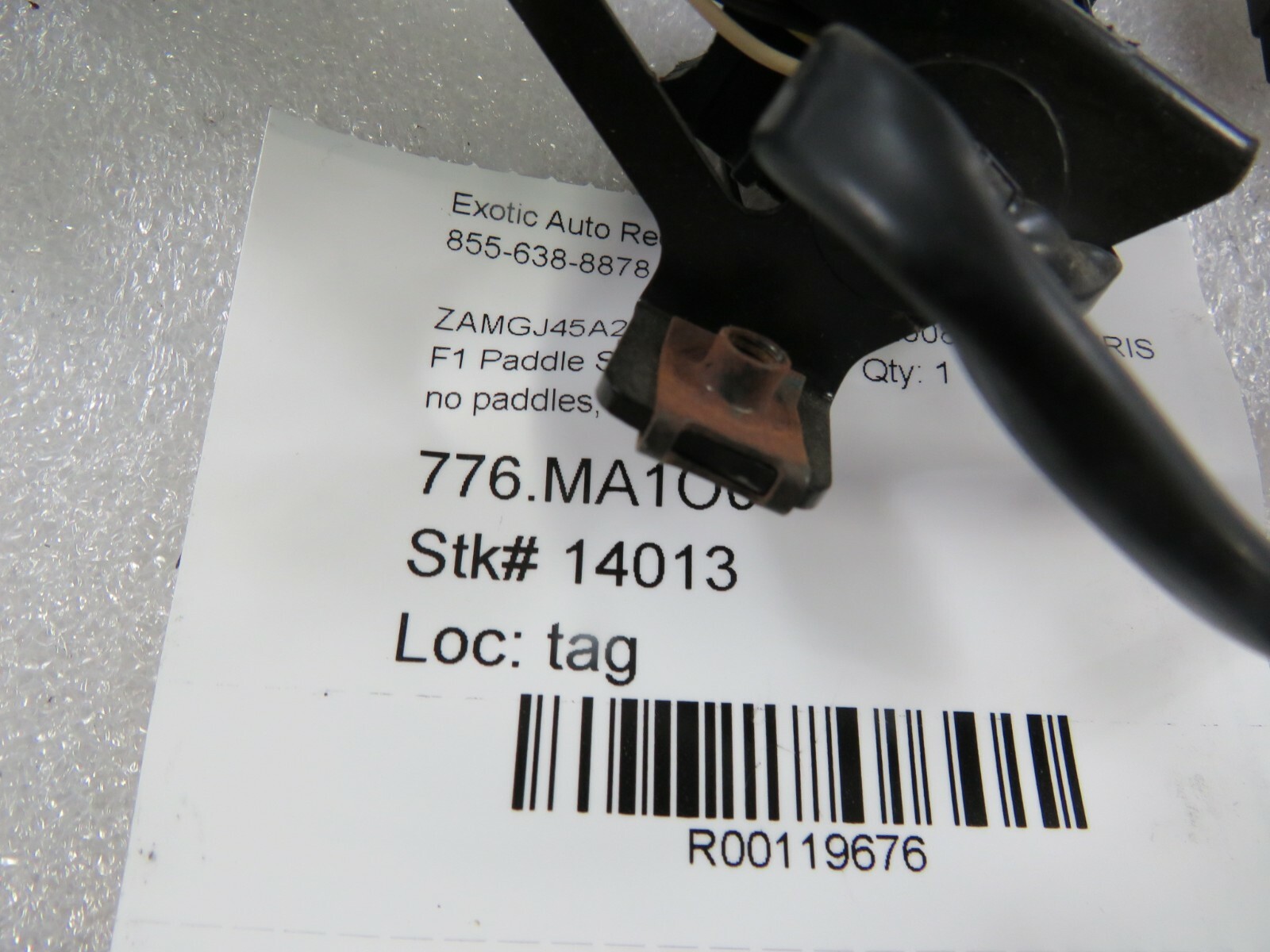 Maserati Granturismo, Steering Column Paddle Shift Mechanism, Used, P/N 235836