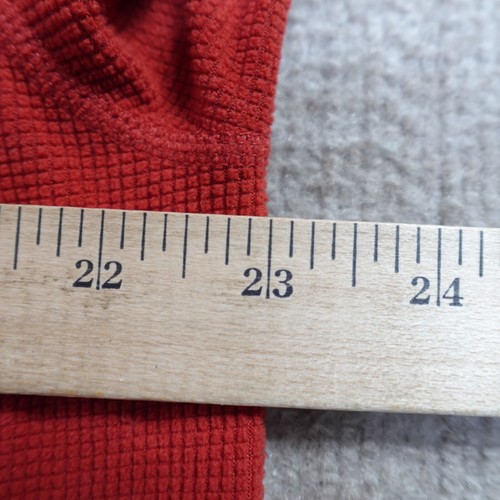 Vintage Nike ACG Sweater Large Orange Fleece Mock Neck 1/4 Zip Waffle Pullover - Picture 7 of 7
