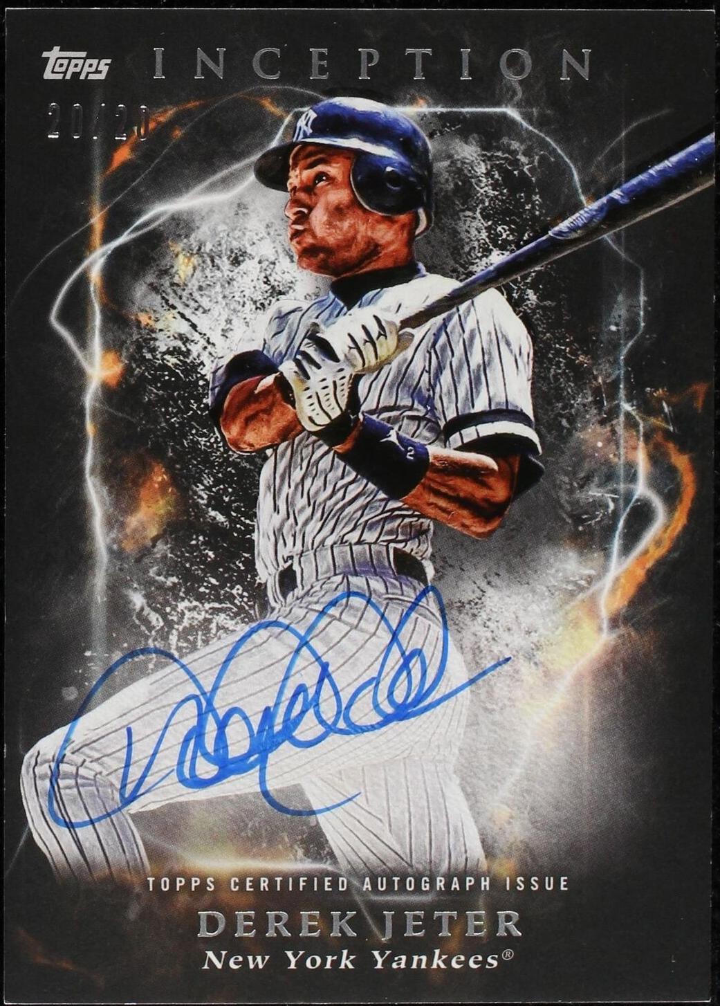 Signed Inception Cards 2018 Topps Inception - Inception Legendary Debut Autographs Derek Jeter ...