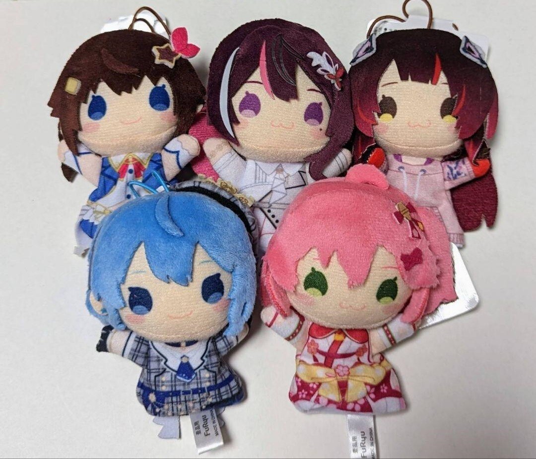 hololive Finger Puppet plush doll 0th Gen. Set Suisei Miko AZKi