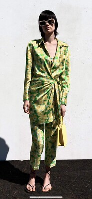 100% Authentic ZARA Green Floral Printed Shirt Dress $69.90+Tax Size: XS | eBay 100% Authentic ZARA Green Floral Printed Shirt Dress $69.90+Tax Size: XS | eBay