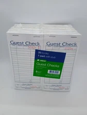 Adams 1-Part Guest Check Books w/stubs  3 3/8 x 7, 20 Pads, 1000 total checks