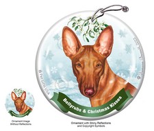 Pharaoh Hound Bellyrubs and Christmas Kisses Holiday Ornament