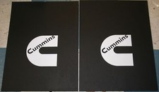 Pair 18 X 24 White Cummins Logo Mud Flaps For Ram Trucks New Free Ship