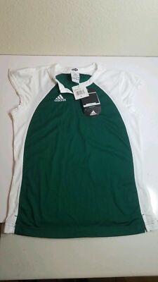 Adidas Womens Shirt Performance Response Climacool White Green Size Small
