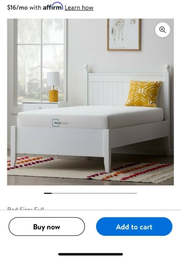 6in Full Memory Foam Mattress AND Full Bed Frame