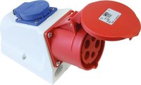 Pce Cee-Wandsteckdose Combo IP44 400V 32A + Schukosteckdose