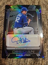 Daniel Lynch 2021 Panini Chronicles Obsidian Rookie Baseball Card Auto O-DL