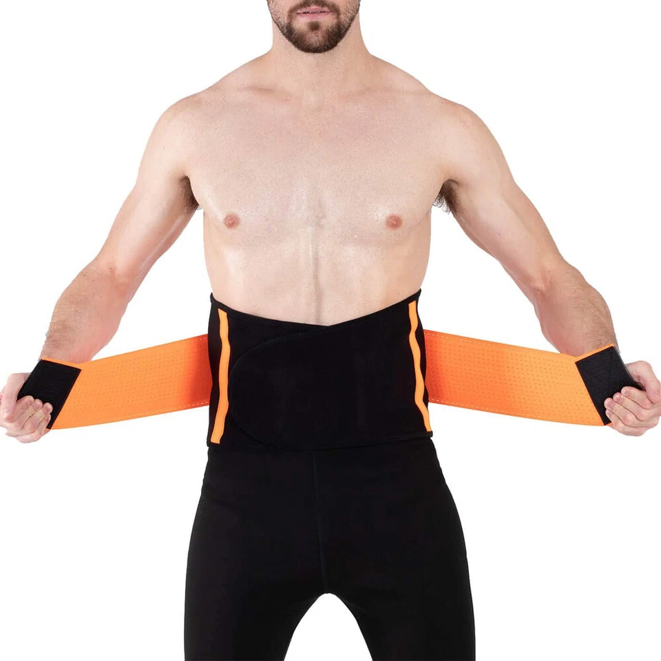 Hombres Cinturón Entrenador de Cintura Modelador de Cuerpo Control Abdomen Adelgazante Vientre Quemador de Grasa Banda Foto 3 de 4