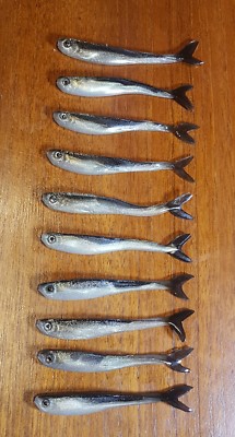 10 x Real Minnow HD Drop Shot LRF Soft Fishing Lure - Perch/Pike/Chub 80mm