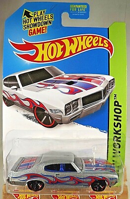 2014 Hot Wheels #215 HW Workshop-Heat Fleet '70 BUICK GSX Silver Variant wBlkMC5