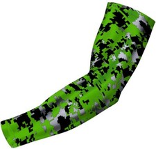 Football Baseball Softball Compression Arm Sleeve Green Grey Digital Camo