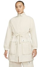 Size M- Jordan Women's Essentials Oversized Jacket Orewood, Cream Nude