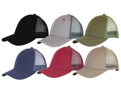 Baseball Cap atmungsaktiv Mesh verstellbar belüftet Sommermütze 6 Farben