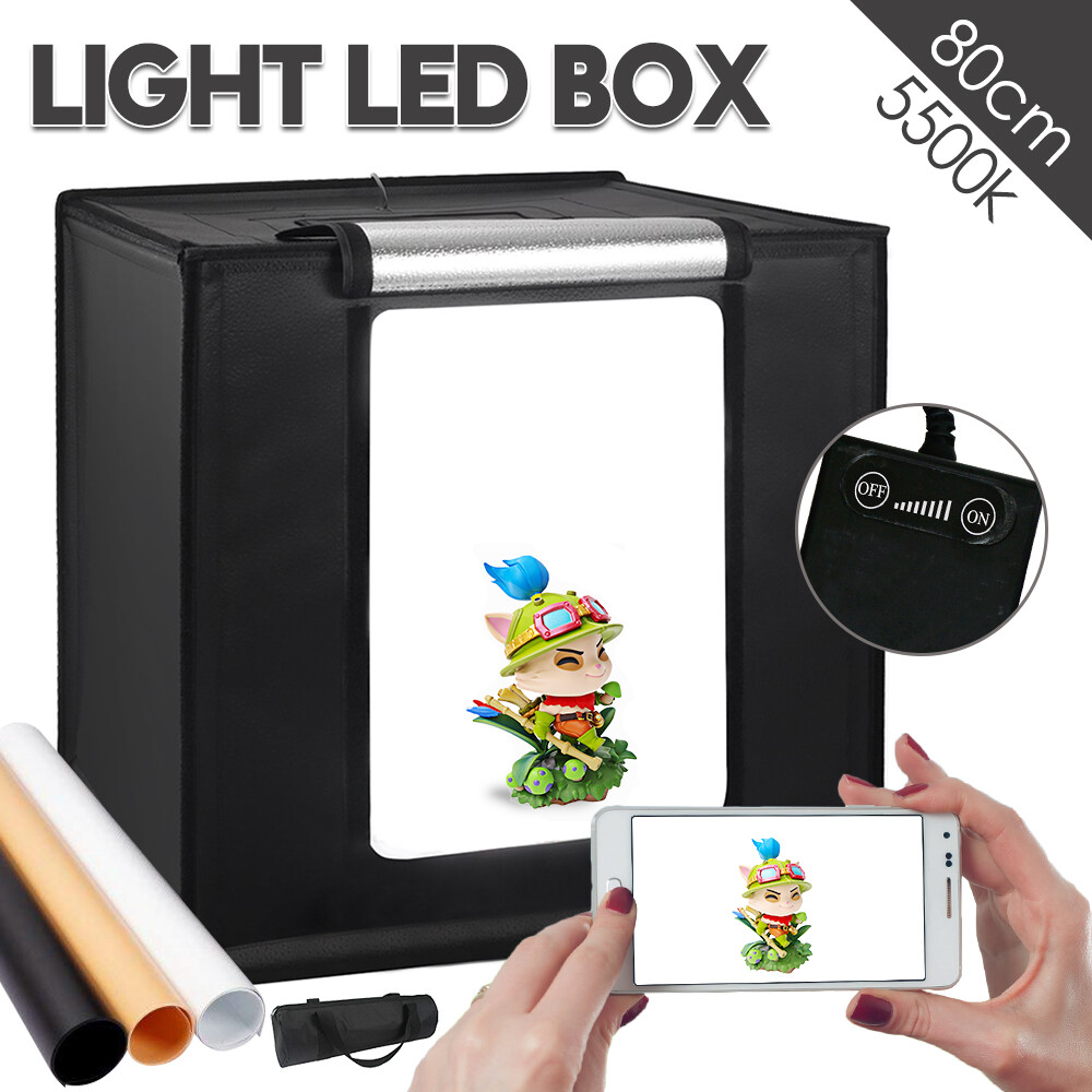 Portable 80CM LED Light Box Photography Photo Studio Cube Soft