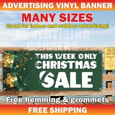 This Week Only Christmas Sale Advertising Banner Vinyl Mesh Sign Merry Xmas