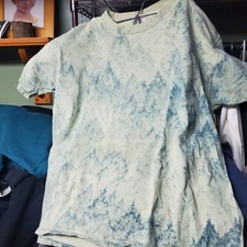 Vintage 90s Oneita Power-T Stone Washed Tie Dye Style Blank Shirt XL