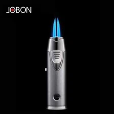 JOBON Metal Butane Gas Lighter Outdoor Windproof Torch Jet Flame Cigar Safe Lock