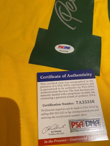 Brazil Pele Authentic Signed Soccer Jersey Autographed PSA Certification Auto - Picture 3 of 5