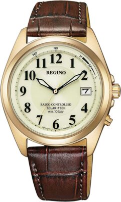 CITIZEN REGUNO KS3-123-80 Gold Brown Solar-Tech Men's Watch New in Box 