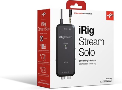 IK Multimedia iRig Stream Solo Streaming Audio Interface for iOS and Android