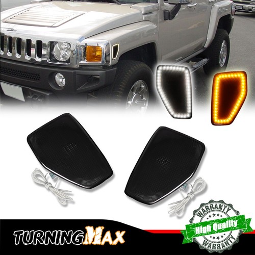 Smoekd Front Fender Side Marker Turn Signal LED Lights For 200610