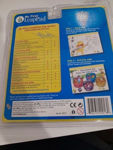 My First LeapPad Leap Pad Disney Pooh's Honey Tree Flip Book & Cartridge NEW - Picture 3 of 3