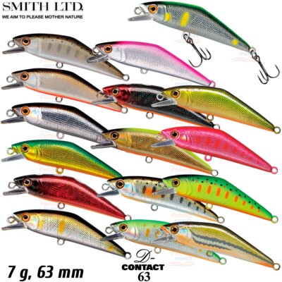 Smith D-Contact 63 7 g 63 mm, Assorted Colors Native trout sinking minnow