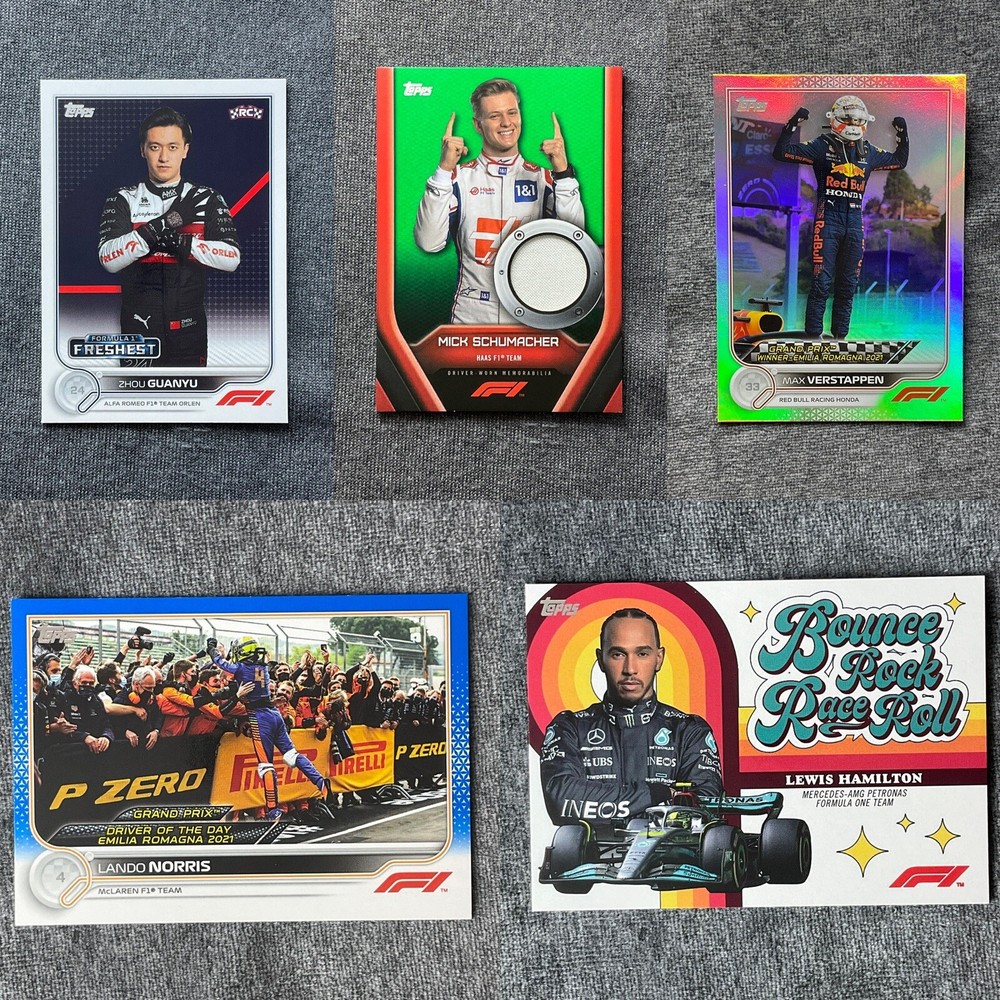 2022 Topps Formula 1 F1 Racing Singles / Variations / Inserts / Color