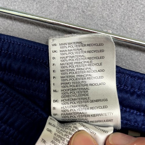 Adidas Climacool Shorts Boys 13-14Y Blue White High-Rise Mesh Detail Drawstring - Picture 3 of 9