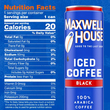 Maxwell House Black Ready-to-Drink Iced Coffee 11 oz ( Pack of 12 )~06/22/2026