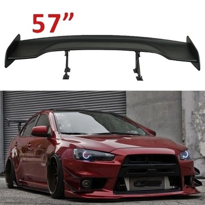 Rear Trunk Spoiler Lip Wing Matte Black Color Upper 57 For Mitsubishi Eclipse GT