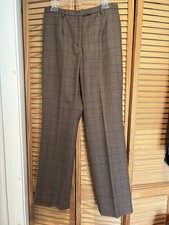 Pendleton vintage Wool Lined Pants pleated trousers plaid straight leg office
