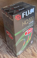 Lot Of 3 Sealed Fuji Film VHS Blank Video Tapes 6 hours HQ 120 High Quality VHS