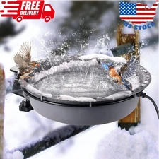 Heated Bird Bath, 75W Birdbath Water Heater with Thermostatically Controlled