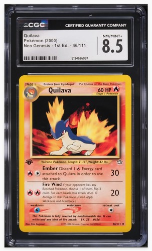 Quilava (1st Edition) graded CGC 8.5 for sale on eBay