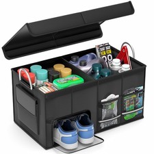 Car Trunk Organizer for SUV 50L Car Caddy Golf Trunk Organizer with Lid Colla...