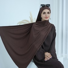 Women Muslim Hijab Long Scarf Wrap Shawl Solid Color Turban Headscarf Islamic